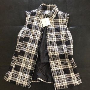 Croft & Barrow Vest- Black and White Plaid